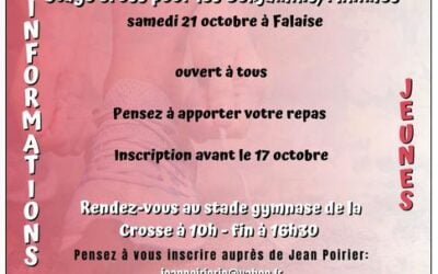 Union Sportive Municipale Viroise Stage cross Be/Mi – Samedi 21 octobre.