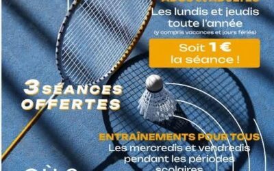 Badminton Infos pour la nouvelle saison