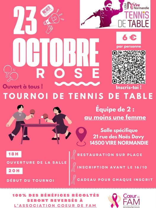 Tournoi octobre rose Tournoi octobre rose